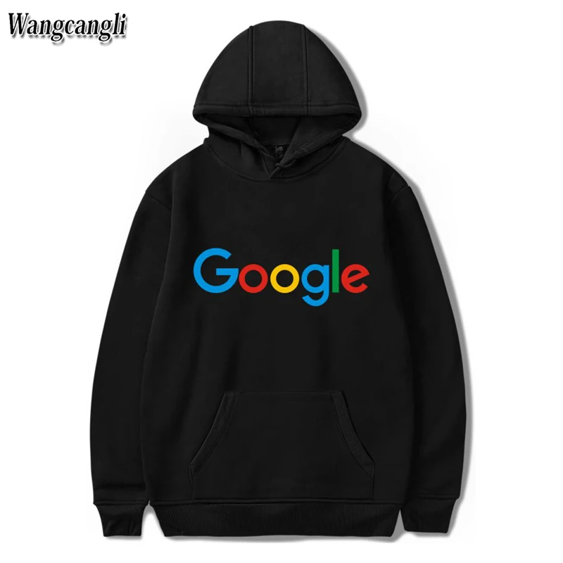 Новинка 2017 Google печати печать модная удобная толстовка o воротник капюшон хлопка