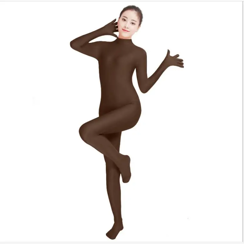 Зеленый спандекс Zentai полный средства ухода за кожей Кожи Плотный Комбинезон