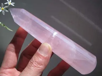 

16 sided VOGEL Style ROSE QUARTZ CRYSTAL WAND POINT healing 189g