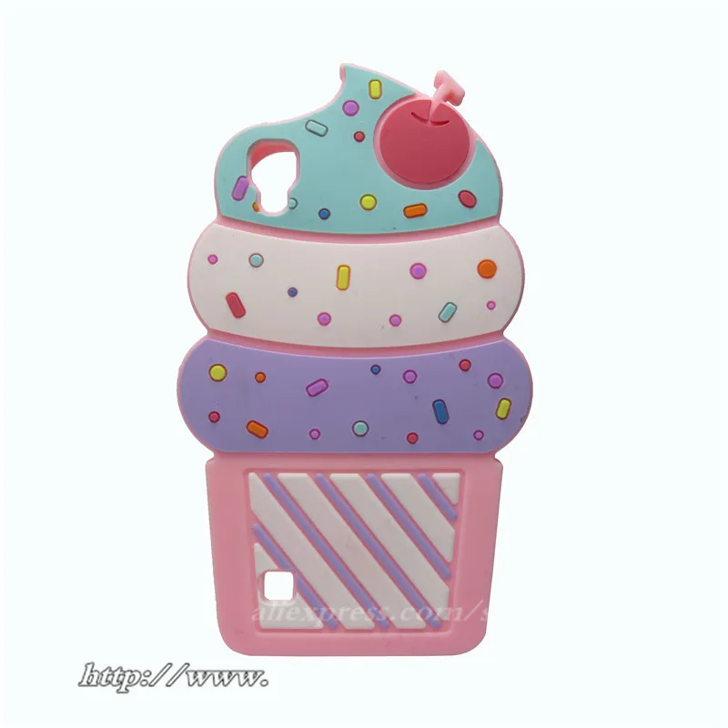 

For LG X Style K200DS 5.0"case 3D Cherry ice cream Cartoon case cover LG X Style Cover Silicone case