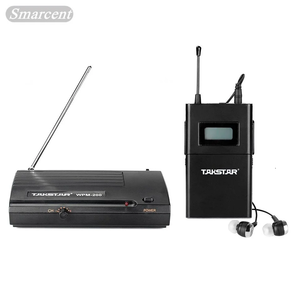 High Quality New TAKSTAR wpm-200 In Ear Professional Stage Wireless Monitor System receiver transmitter with earphone | Электроника