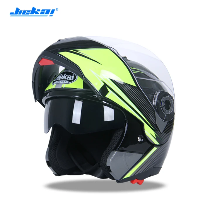 

New Arrive DOT Flip Up Helmet Motorcycle Helmet Racing Motorcross Full Face Helmet Dual Visor System JIEKAI-105