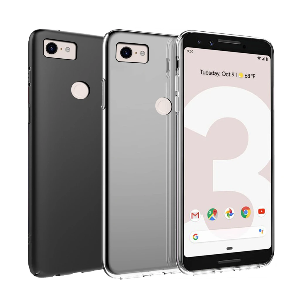 

For Google Pixel 3 XL Phone Case Pixel 3a XL Ultra-thin Soft Transparent TPU Shockproof Phone Cover For Pixel 2/3/3a/4/2 XL/4 XL