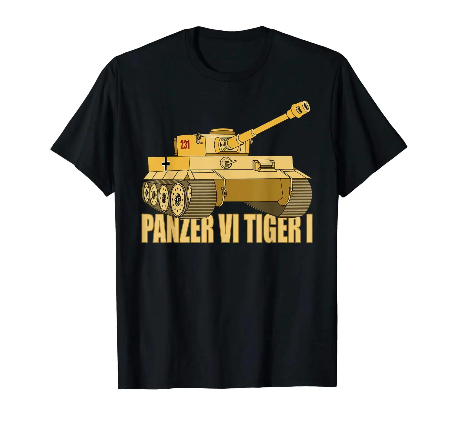 

2019 Summer Panzer Vi Tiger I Tank T Shirt Gift Ww2 German Army Art Tees