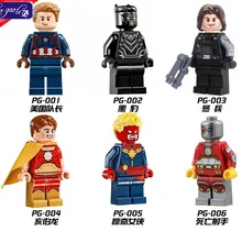 HAOGAOLE 90 шт. Супер Герои Мстители Черная пантера Капитан Америка hyperion Deathshot Wonder woman blocks