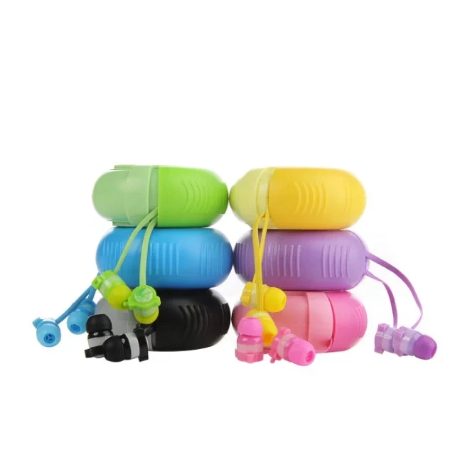

KEEKA Cute Mini Earphone in-ear Candy Color Girl Earbuds storage case phone Universal for smartphone mp3 for children youngster