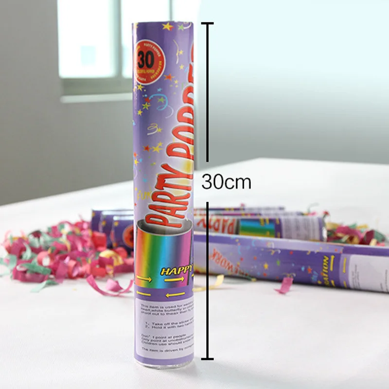 30cm Party Popper Confetti Cannons Handheld Fireworks Wedding Dance Bar