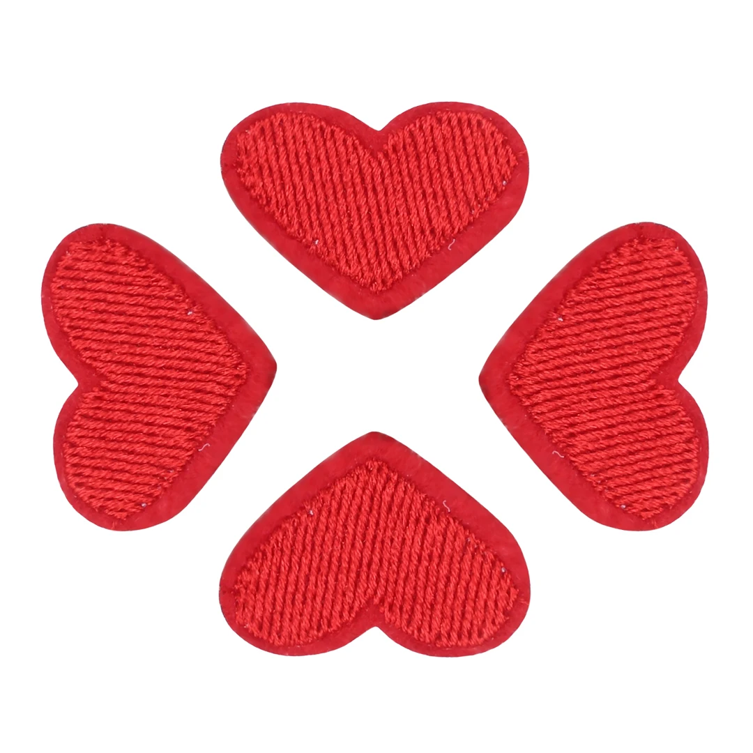 10pcs/set Clothes Sticker Jacket DIY Applique Mayitr Red Love Heart Sew Iron On Embroidery Patches Apparel Sewing & Fabric
