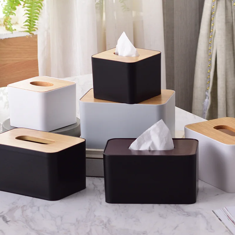 Япония стиль деревянная крышка бумага полотенца коробка ткани с Солт для телефона творческий бытовой обеденная настольная коробка для