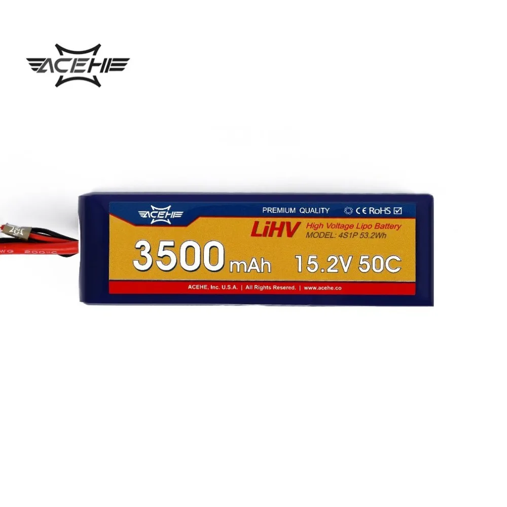 1 шт. ACEHE 15,2 V 3500 мА/ч, 50C 4S1P 53.2Wh с XT60 Plug высокое Напряжение Lipo Батарея