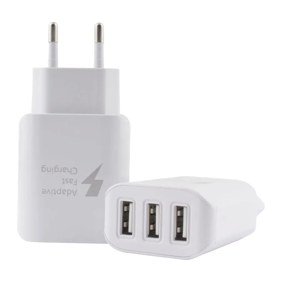 

3USB Charger Quick Charge 3.0 5V 3A Mobile Phone Charger for Iphone 7 8 6s EU Plug Fast charger charging For Samsug S8 S9 Huawei