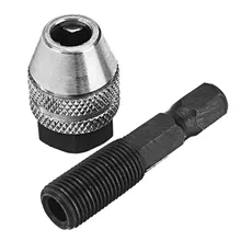 1 шт. диапазон 0,5-3,5 мм БЕСКЛЮЧЕВОЙ патрон для сверла дрели никелирование 1/4 дюйма шестигранный хвостовик Сверло адаптер высокого качества