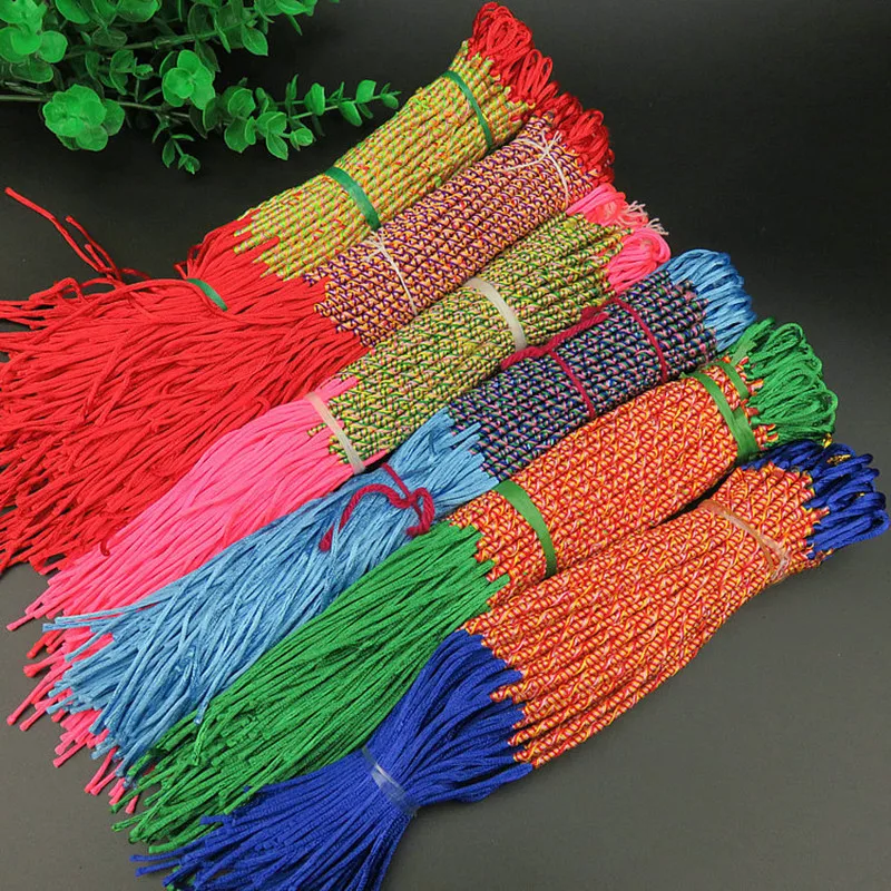 

ABL095(100), New Thick Brazilian Cheap Colorful Rainbow Handmade Hippie Woven Braided Rope String Strand Friendship Bracelet