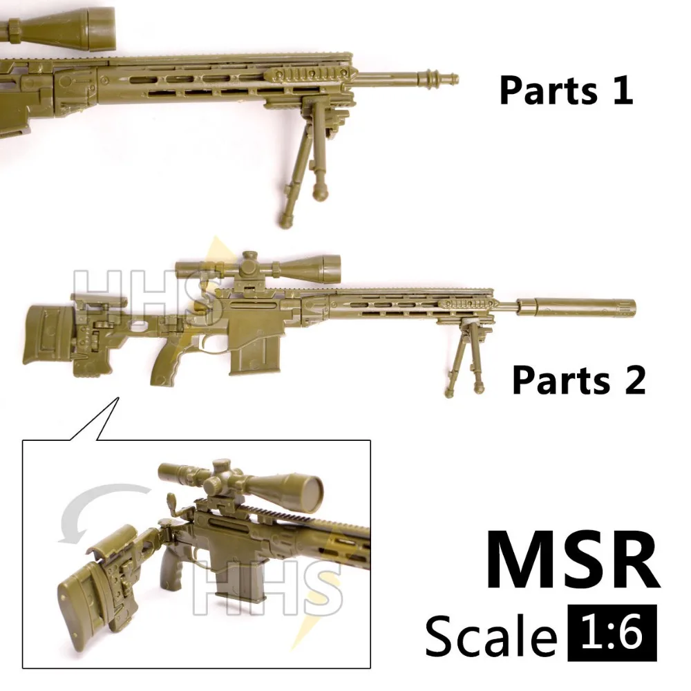 1:6 1/6 весы 12 дюймов фигурки Аватар Remington MSR тяжелой машины игрушечное оружие в