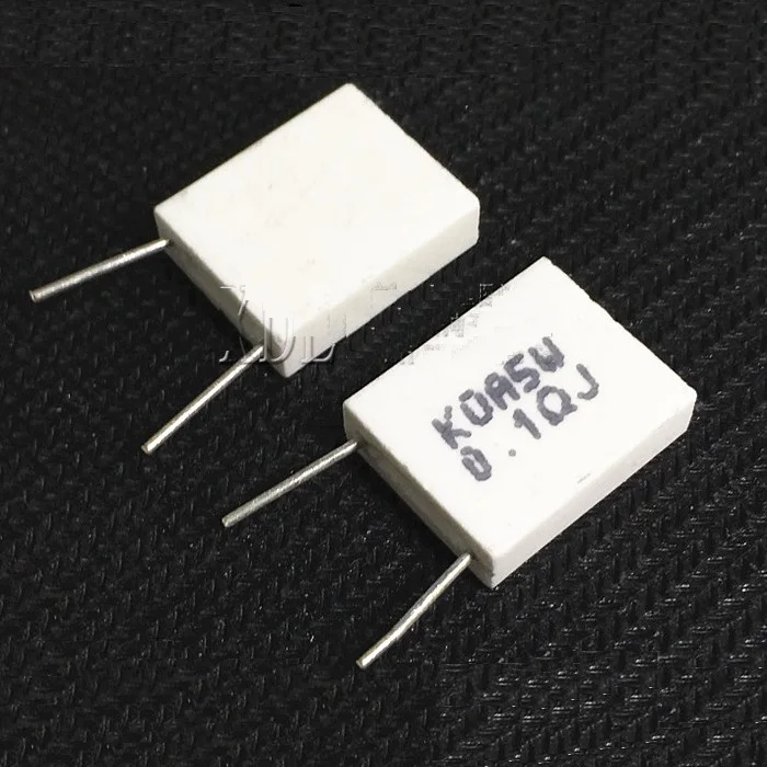 

5 pcs 5W 0.1 ohm 0.1R BPR56 Non-inductive Ceramic Cement Resistor Wirewound Resistance Kit DIY Electronic