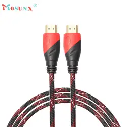 Горячие продажи MOSUNX Новый Плетеный HDMI Аудио и Видео Кабель V1.4 А. В. HD 3D Для PS3 Xbox HDTV Метров 1080 P DF Подарки