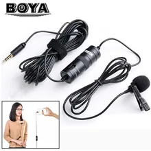 Boya BY-M1 Lavalier мини микрофон с отворотом клип для Iphone смартфон DSLR камеры аудио небольшой внешний микрофон для ПК компьютера