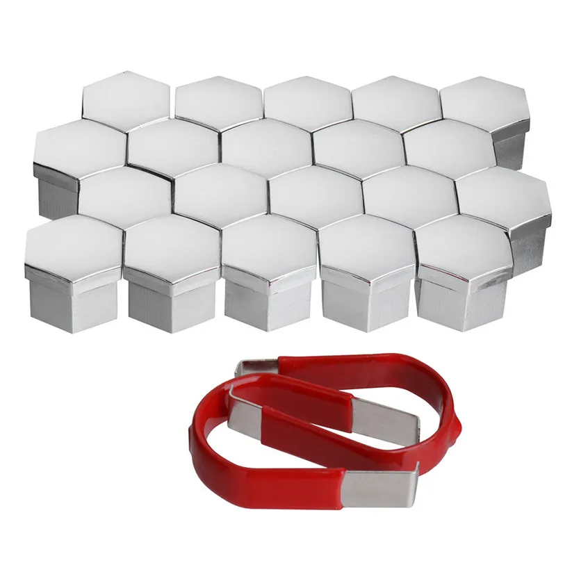 Car-styling CARPRIE Nuts 20 X 19MM Chrome Alloy Wheel Lugs Bolts Cap Covers Protector Plastic td0424 dropship | Автомобили и