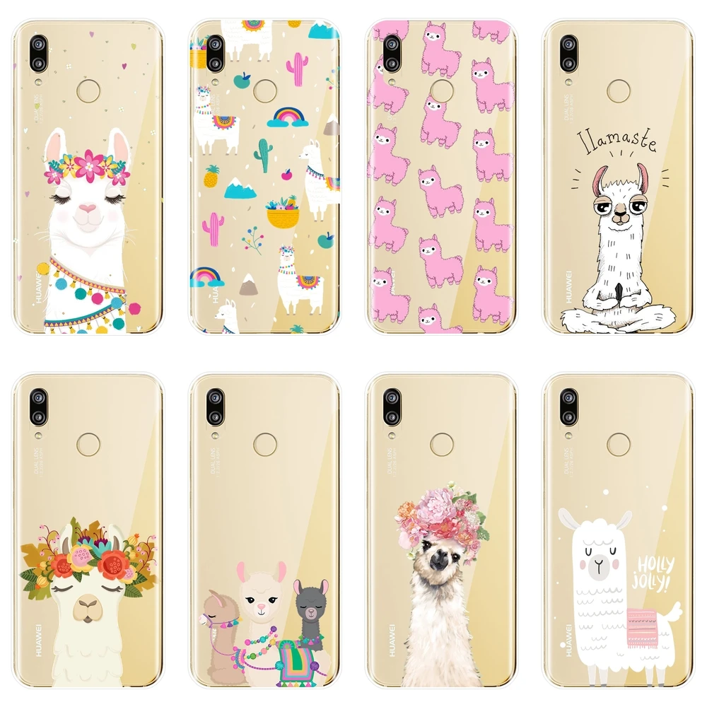 

Cute Alpaca Phone Case Silicone For Huawei P20 Lite Pro P9 P10 Plus P Smart Soft Back Cover For Huawei P7 P8 P9 Lite Mini 2017