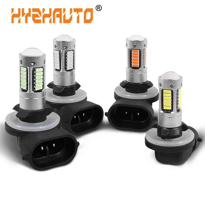 HYZHAUTO 1 шт. H27 881 светодиодный противотуманный фонарь 4014 30SMD Автомобильный светодиодный противотуманный светильник s дневной ходовой светильник 12 в 6000 К белый желтый синий