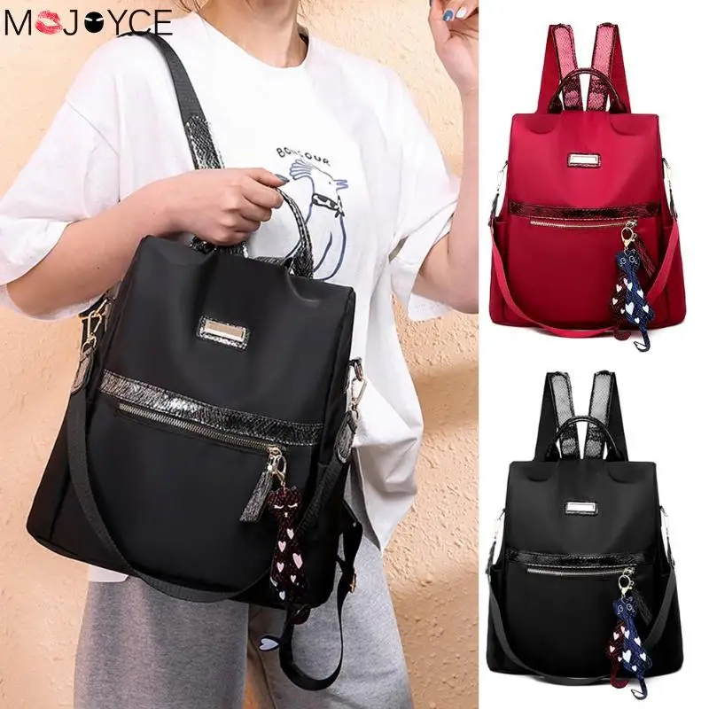 

Women New Fashion Backpack Solid Color Waterproof Travel Backpacks Women Anti-theft Shoulder Knapsack Girl School Bag