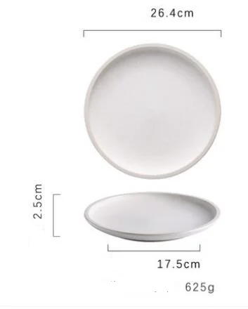 NIMITIME керамическая матовая однотонная Западная тарелка для дома тарелка для салата стейк обеденная тарелка, столовая посуда - Цвет: 10 Inch Plate
