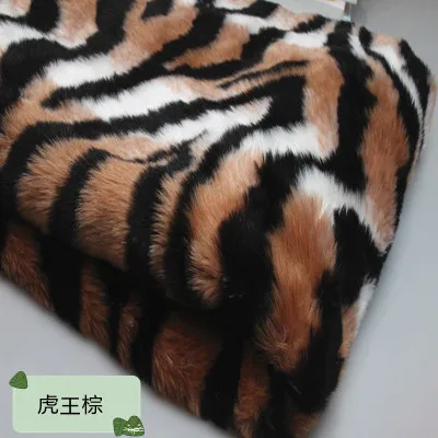 Высококачественная леопардовая расцветка, 2 см, плюшевая искусственная плюшевая меховая ткань для зимнего пальто, жилет, меховой воротник, 160*50 см, длинный ворс, плюшевый мех, tissu telas - Цвет: color 1
