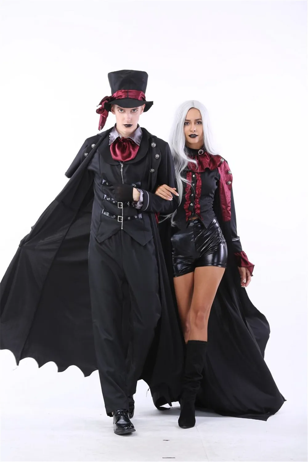 Карнавальный костюм Пурим на Хэллоуин, костюм вампира для взрослых мужчин и женщин, маскарадный сценический костюм дьявола, костюм зомби-призрака
