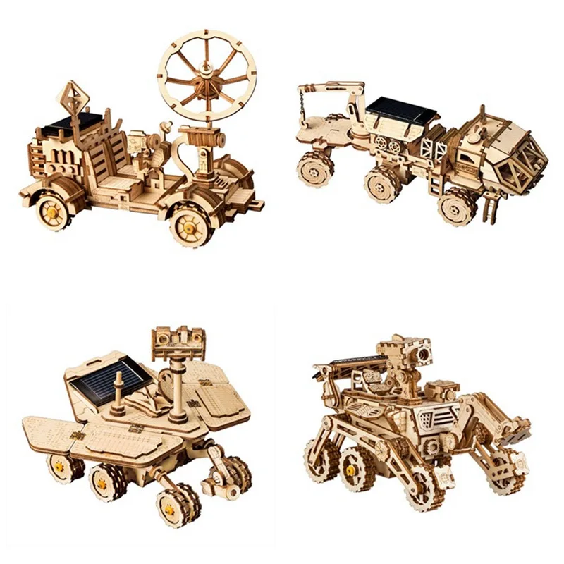 

Robotime Figurine DIY Wooden Miniature Home Solar Energy Toy Decoration Table Kids Room Accessories Gift for Boy Children Men LS