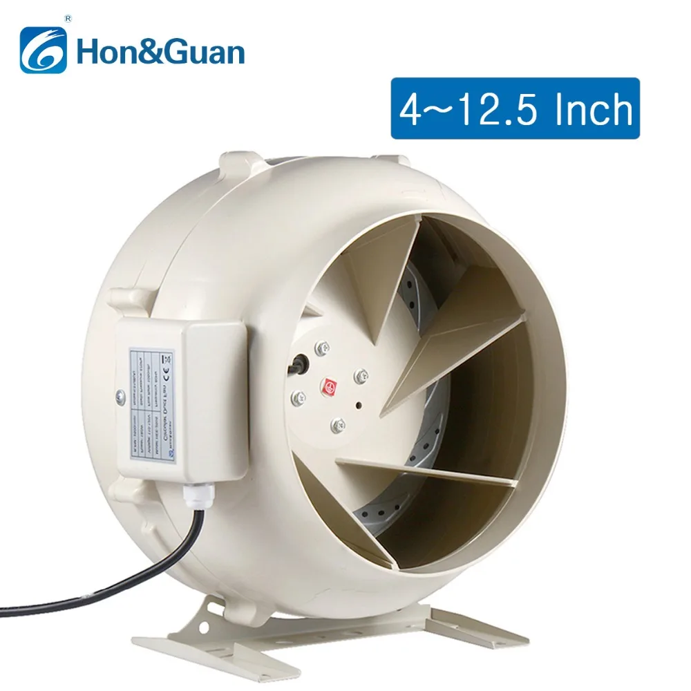 

280W Round Inline Duct Centrifugal Fan Circular Exhaust Fan Hydroponic Air Blower for Grow Room Home Ventilation; 4 to 12.5 Inch