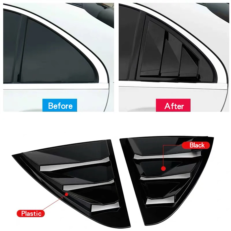 For 2015_2019 Mercedes Benz C W205 mercedes w205 C amg Class 2019 CLA W117 A W176 louver trim windo (2)