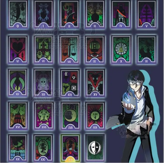PERSONA A Set Of Card ( 23 Pieces) of Fancy Magic Transparent Clow With Stage Cosplay Prop Acrylic | Тематическая одежда и