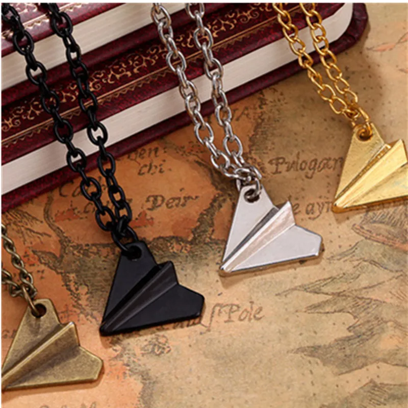 

Minimalist Clavicle Necklaces Women Bijoux Paper Plane Tiny Necklaces Dainty Fashion Jewelry Beach Collares One Direction