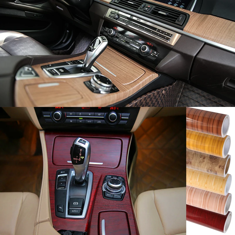 Image 2015 New 2M*30CM Car Styling matte Peach Wood Interior Decorative Car Sticker Dashboard Controls The Mahogany Change Color Film