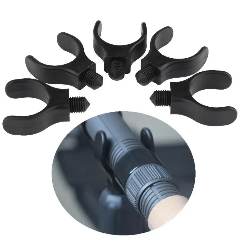 5pcs Flexible Black Rubber Fishing Rod Holders Telescopic Fishing Rod