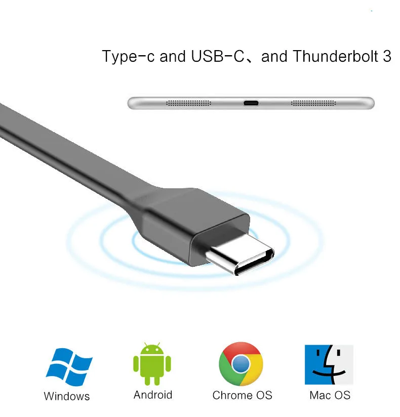 AJIUYU USB C до HDMI конвертер VGA USB-C концентратора Thunderbolt 3 до RJ45 Card Reader PD USB 3,1 для MacBook pro 2016/2017 Тип c аудио