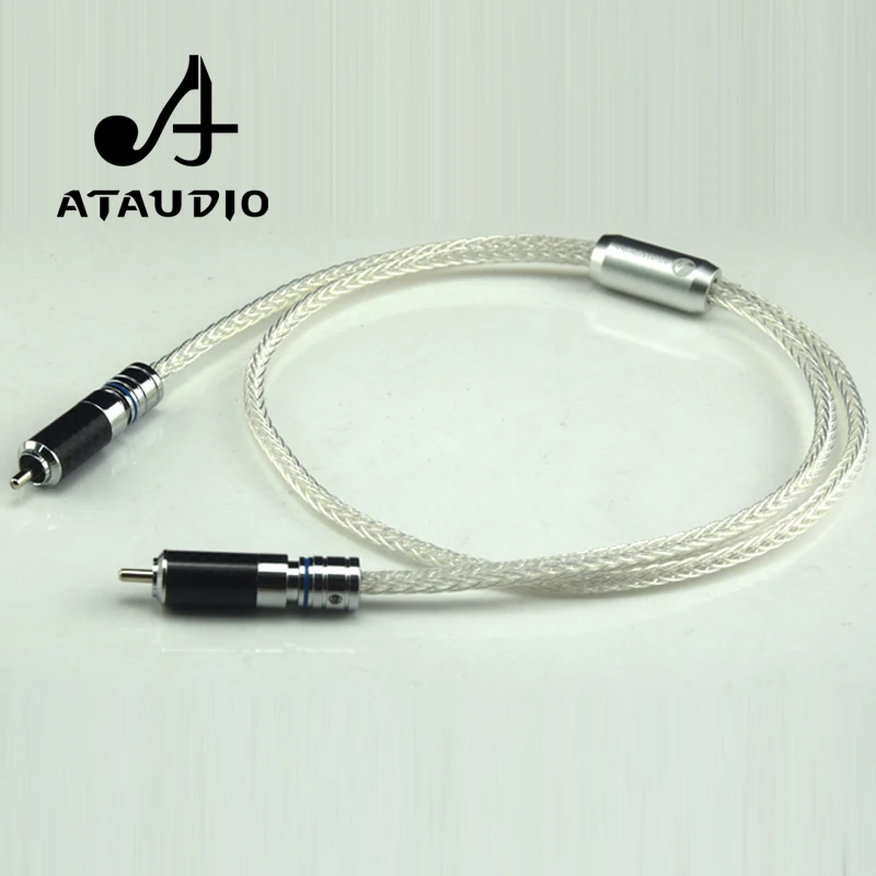Цифровой коаксиальный кабель ATAUDIO Hi Fi с посеребренным покрытием 7N OCC 75ohm RCA|digital