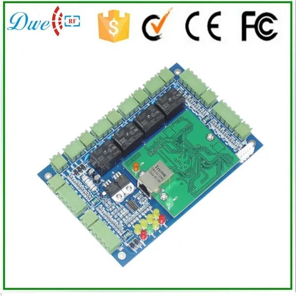 

DWE CC RF 12v wiegand TCP/IP communication four doors access control panel for time attendance