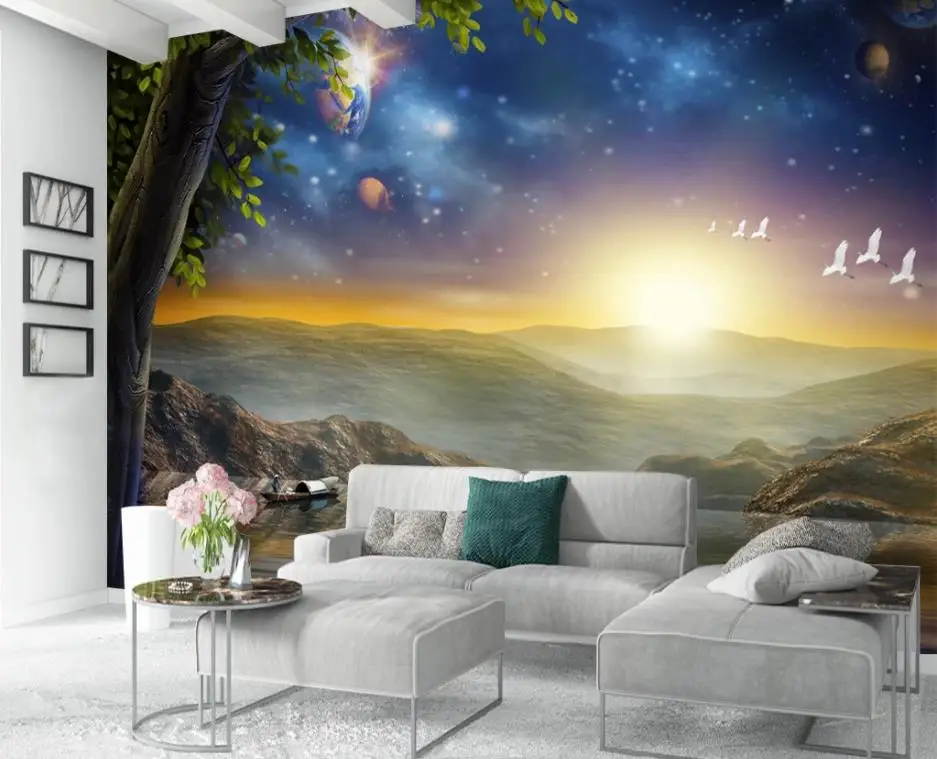 Beautiful starry living room TV background wall mural 3d wallpaper 3d wall papers for tv backdrop Beautiful starry living room TV background wall mural 3d wallpaper 3d wall papers for tv backdrop
