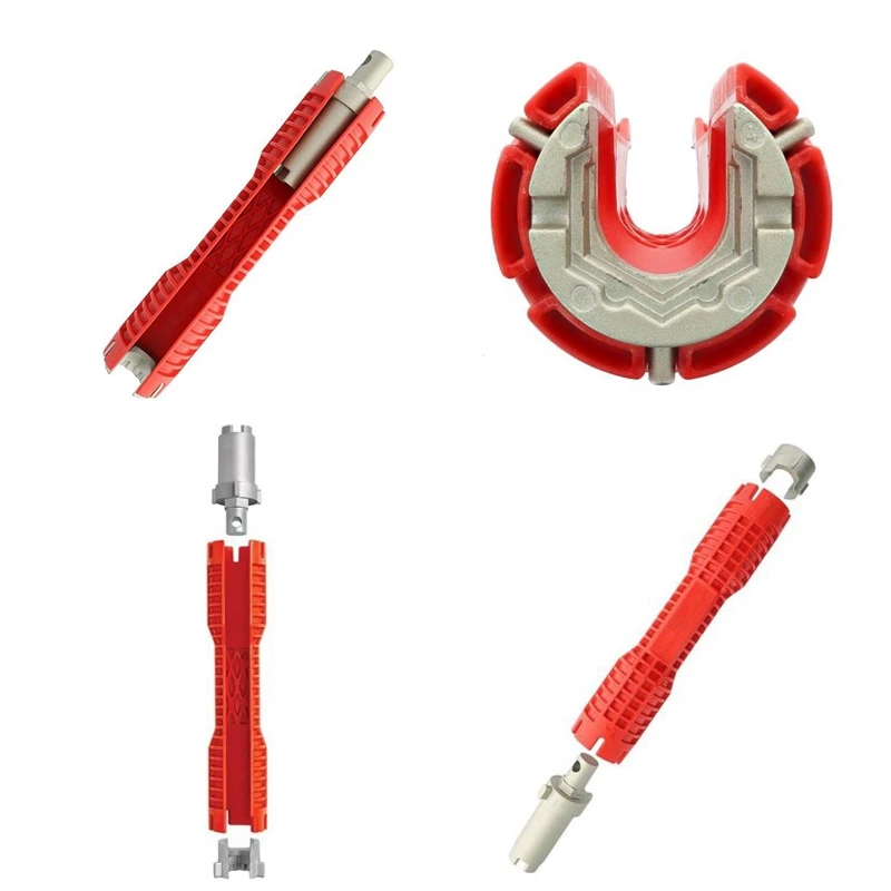 New Faucet and Sink Installer Extra-long design lets turn tool Red