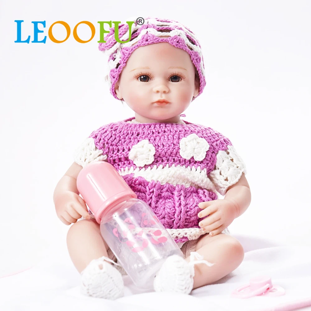 

LEOOFU 17inch cloth body bebe reborn dolls christmas gift for kids reborn baby dolls realistic soft silicone reborn babies