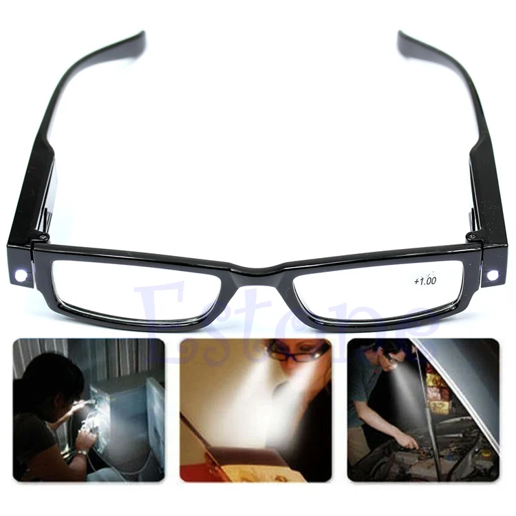 Многофункциональные светодиодные очки для чтения, очки для очков, Диоптрийная Лупа с подсветкой A27542