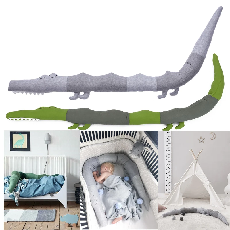 

Comfortable 185cm Baby Pillow Children Crocodile Pillow Cushion Baby Infant Bed Crib Fence Bumper Kid's Room Decoration Toys