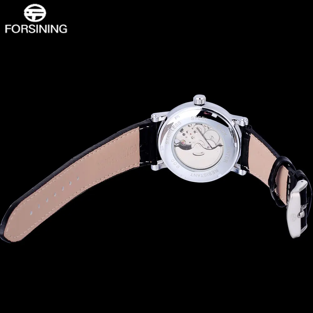 Forsining Роскошные Для мужчин Механическая Tourbillion Часы Пояса из натуральной кожи
