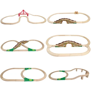 

Train Set Wooden Railway 8 Types Available Wooden Train Track Pack Train Toys