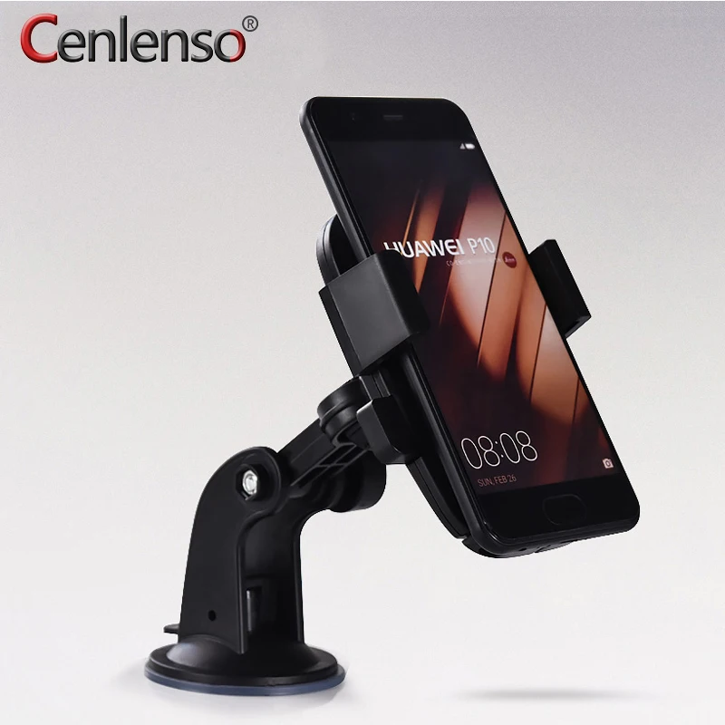 Cenlenso Универсальный Автомобильный держатель для мобильного телефона на лобовое стекло кронштейн с блокировкой всасывания крепление для oneplus 5 для Xiaomi Redmi Note 4x