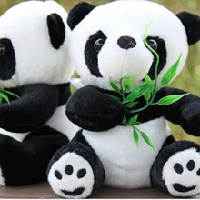 20 см Плюшевые игрушки панда, один набор/20 штук игрушка панда обнимает бамбук, нарисуйте призы, Детский Рождественский подарок, t8778