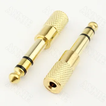 

10pcs/lot Gold-plated Adaptor 6.5mm to 3.5mm Male To Female Microphone MIC / Audio Adapter