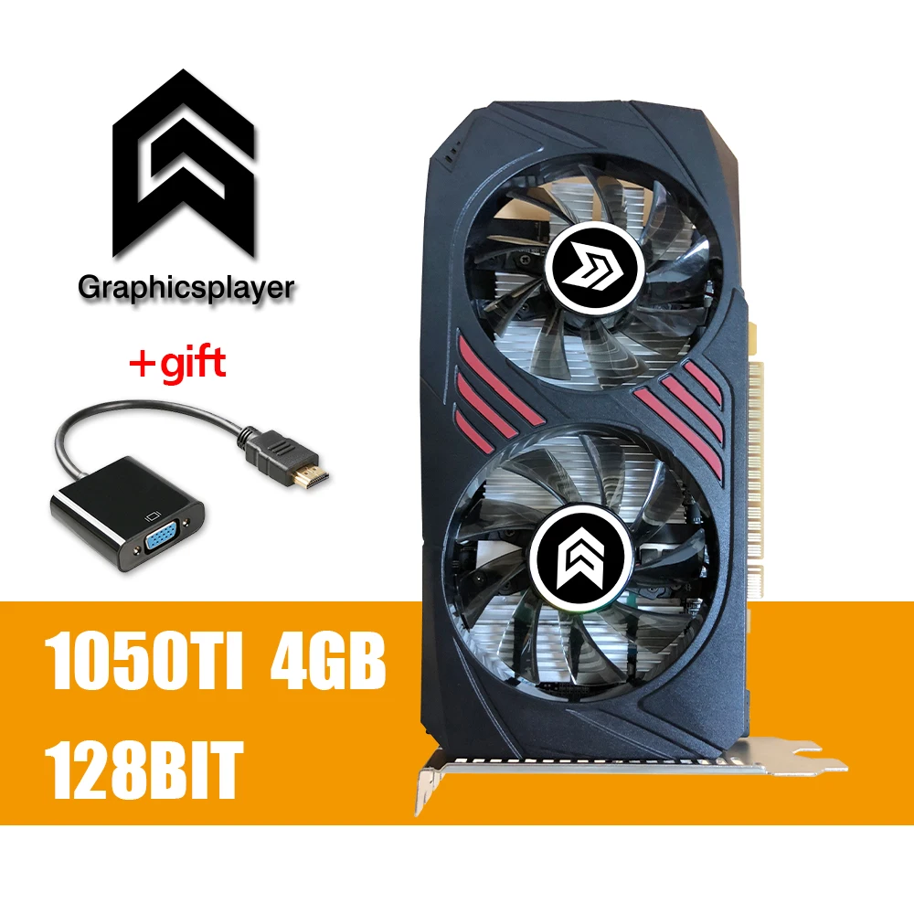 Carte graphique PCI-E GDDR5 Placa de carte vidéo carte vidéo pour
Nvidia GTX GTX1050TI 4GB /4096MB