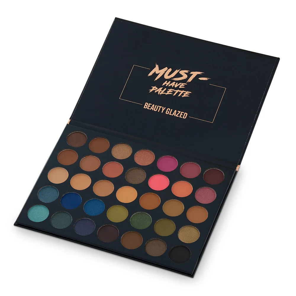 BEAUTY GLAZED Matte Eyeshadow Makeup Palette Long Lasting Shimmer Glitter Eye Shadow Makeup Pigments Smoky Eyeshadow Cosmetics